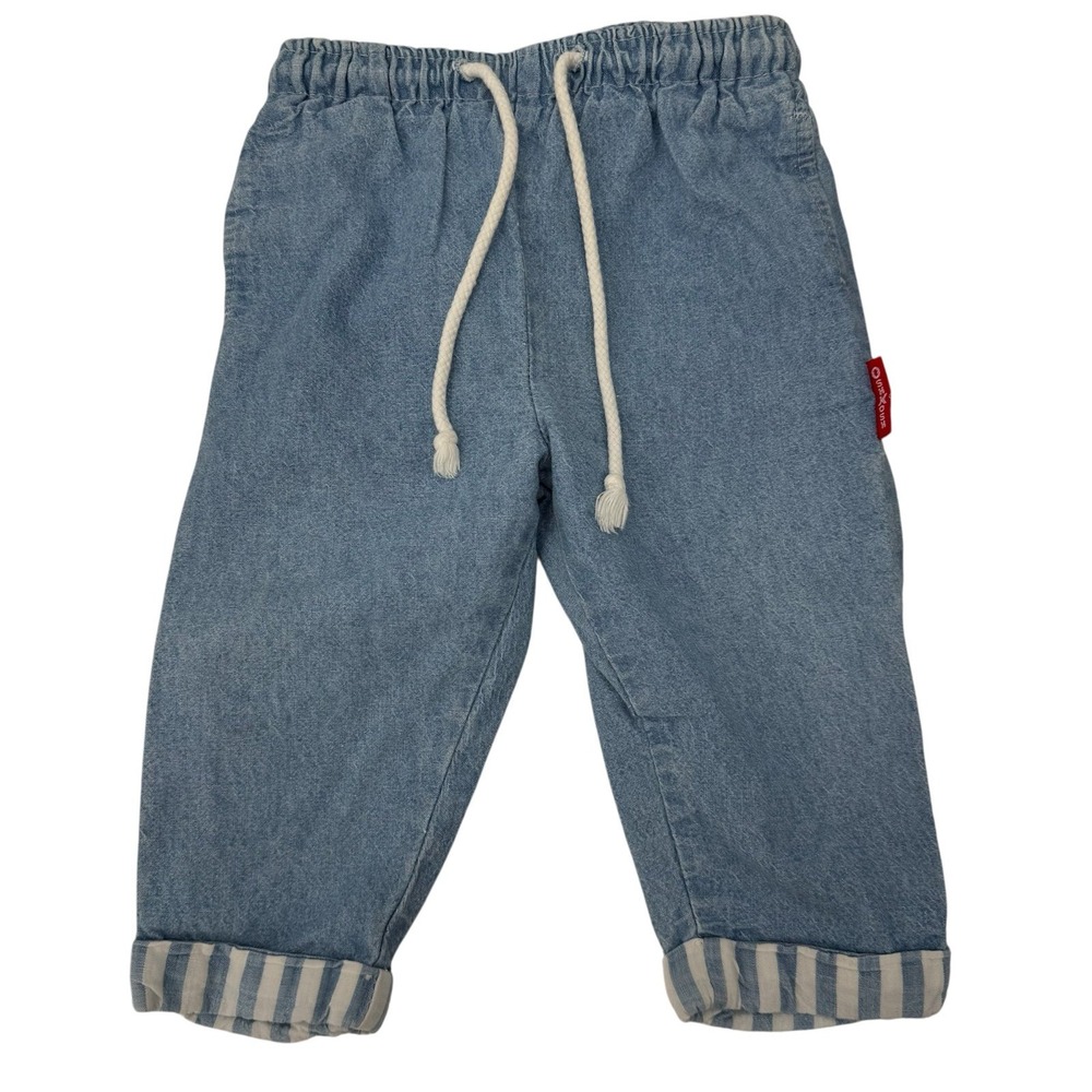 Vintage Oshkosh Union made pull on drawstring cotton pants‎ size 12 months USA